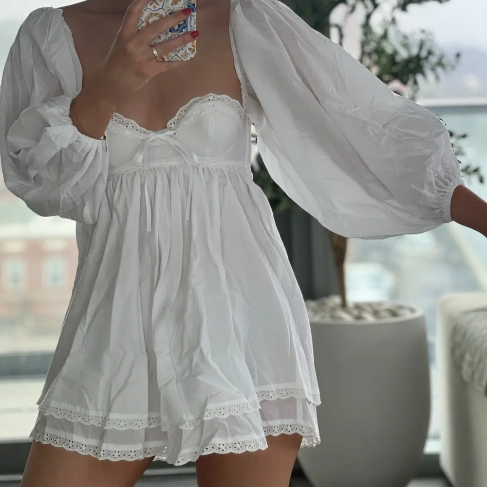 LIMITED EDITION BabyDoll dress with underwire cups, Corset Top with Puff Sleeves - Picture 7 of 9